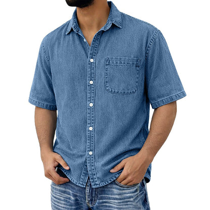 Vintage Washed Cotton Pocketed Shirt