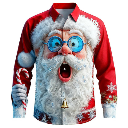 Christmas Santa Snowflake Face Shirt
