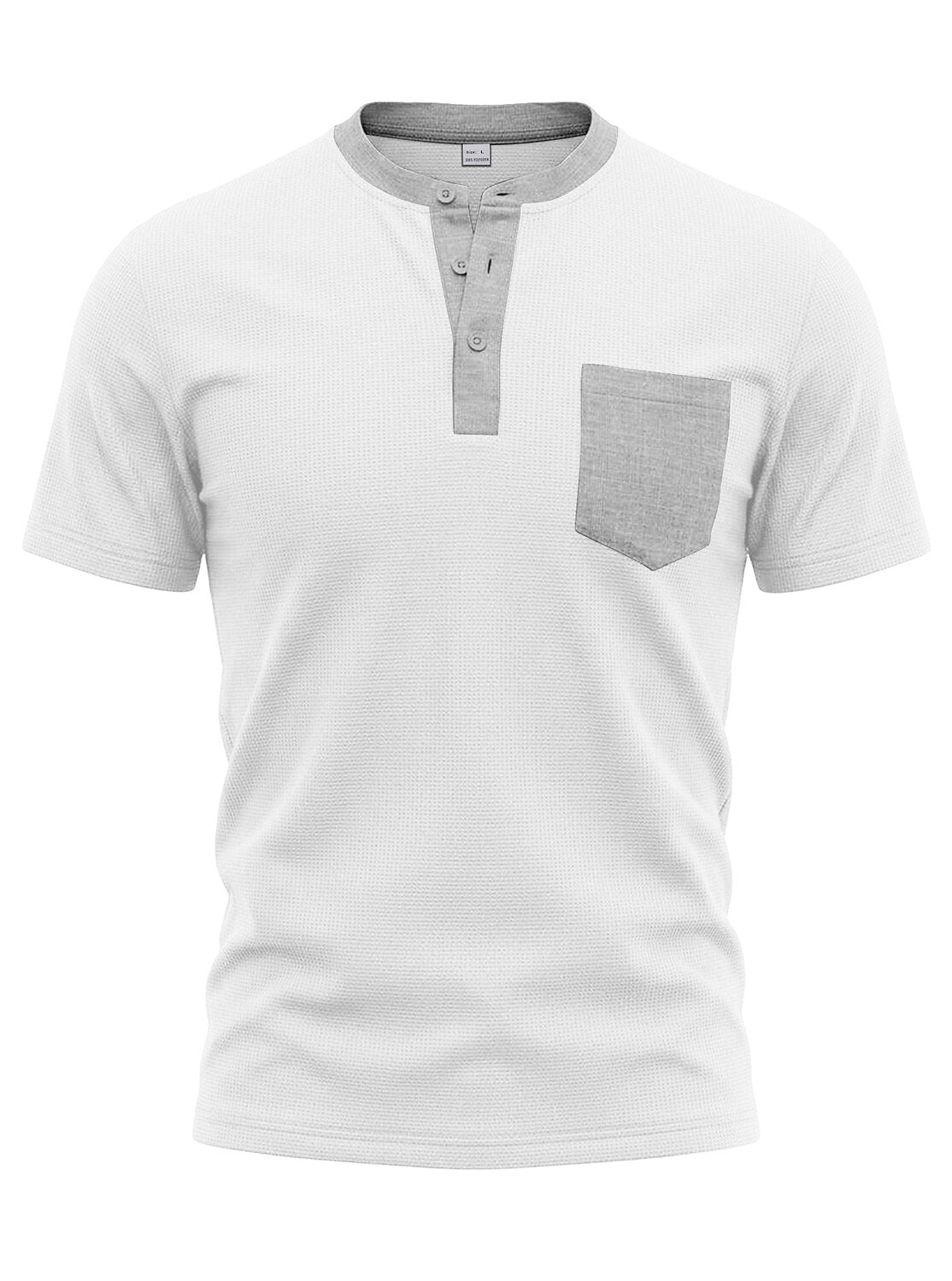 Men's Colorblock Waffle Henley T-Shirt
