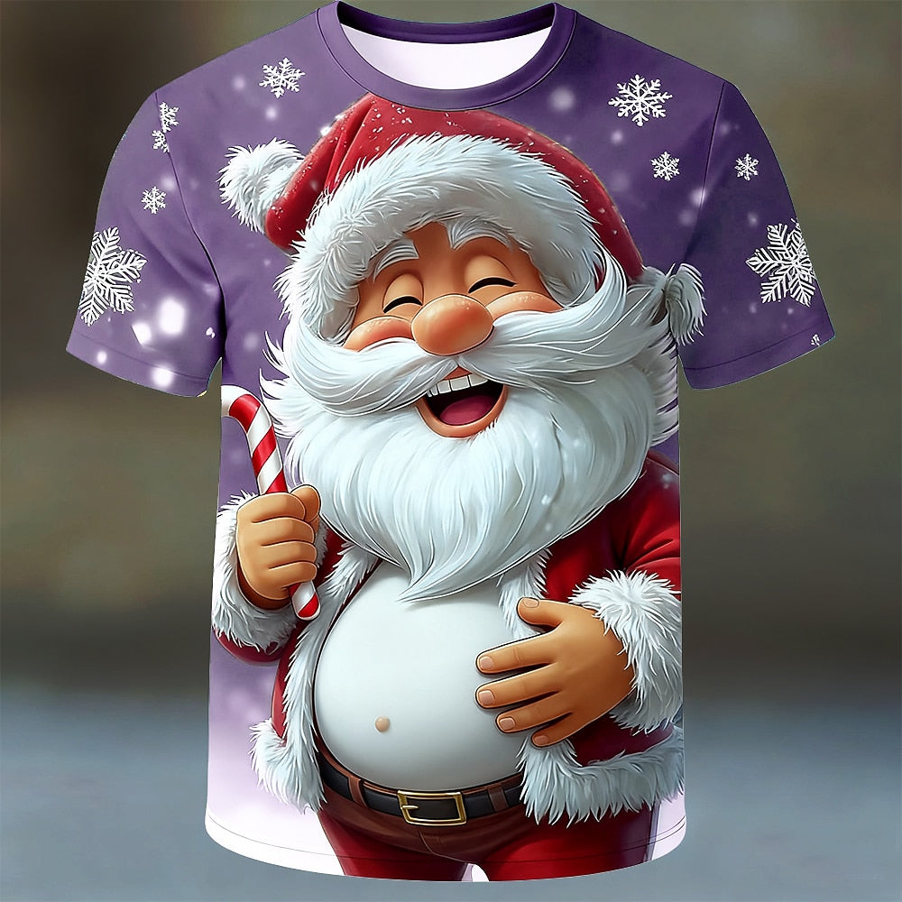 Men's Santa Christmas Party Graphic T-Shirt