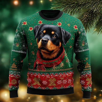 Christmas Funny Dog Festive Crewneck Sweatshirt