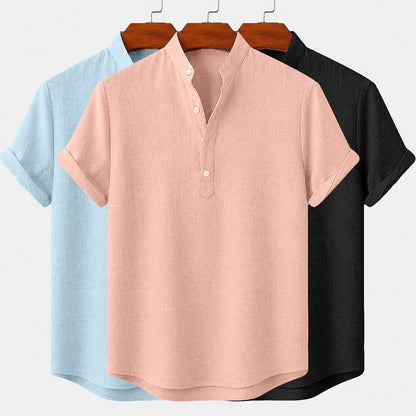 3-Pack Linen Popover Shirts