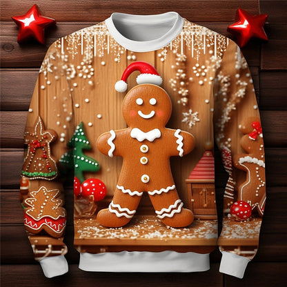Christmas Gingerbread Festive Holiday Graphic Sweatshirt