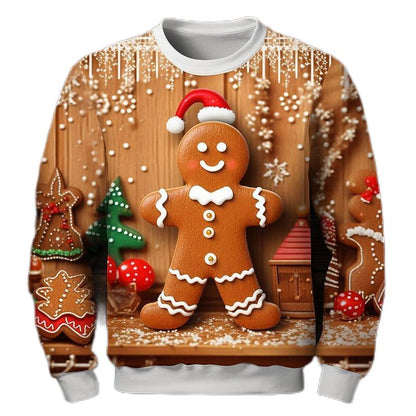 Christmas Gingerbread Festive Holiday Graphic Sweatshirt