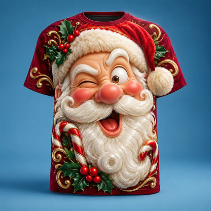 Men's Santa Claus Casual Graphic Tee