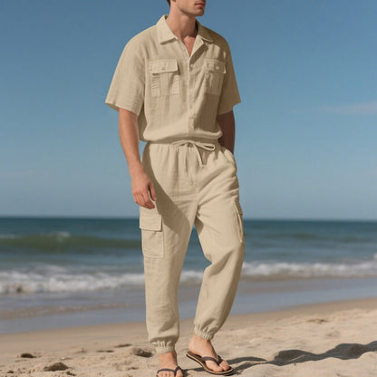 Cotton Linen Set-Shirt and Pants