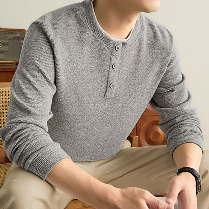 Ribbed Knit Crewneck Sweater Pullover