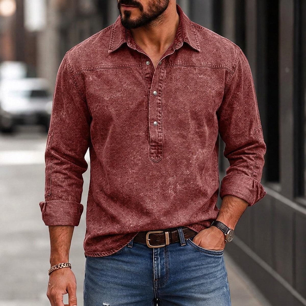 Broken-In Comfort Washed Cotton Polo Shirt