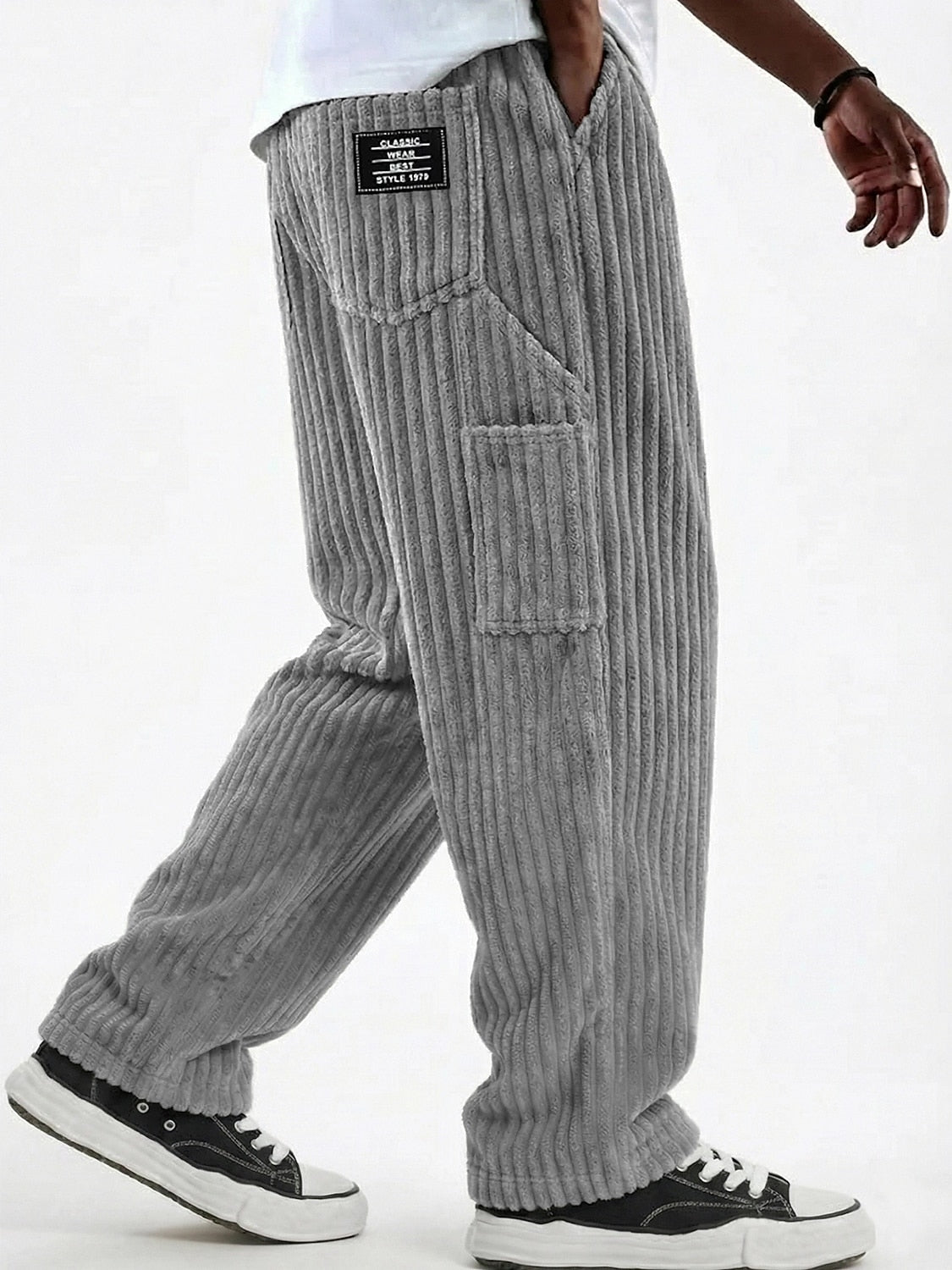 Men's Casual Baggy Corduroy Pants