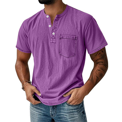 100% Cotton Henley T-Shirt