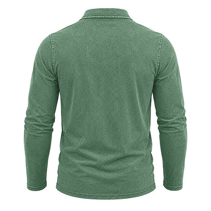 Vintage Washed 100% Cotton Polo Shirt