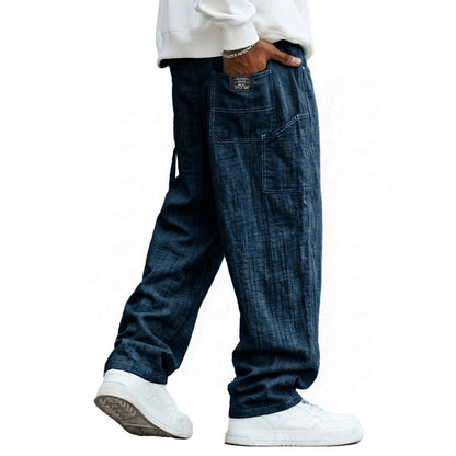 Cotton Linen Pants - Relaxed Fit for Daily & Beach Wear