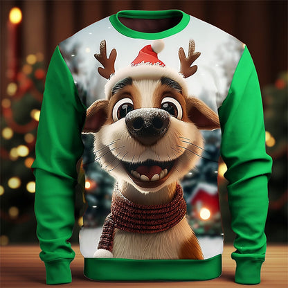 Christmas Cartoon Festive Party Crewneck Sweatshirt