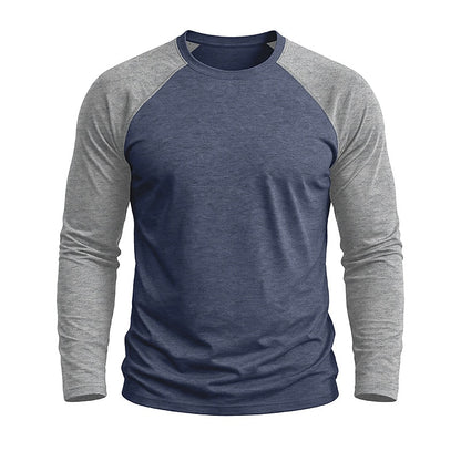 Casual Colorblock Long Sleeve T-shirts