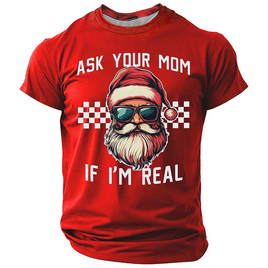 Men's Musical Santa Claus Christmas T-Shirt