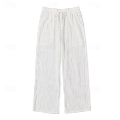 Daily Linen Pants - Elastic Waist, Casual Holiday & Vacation Wear