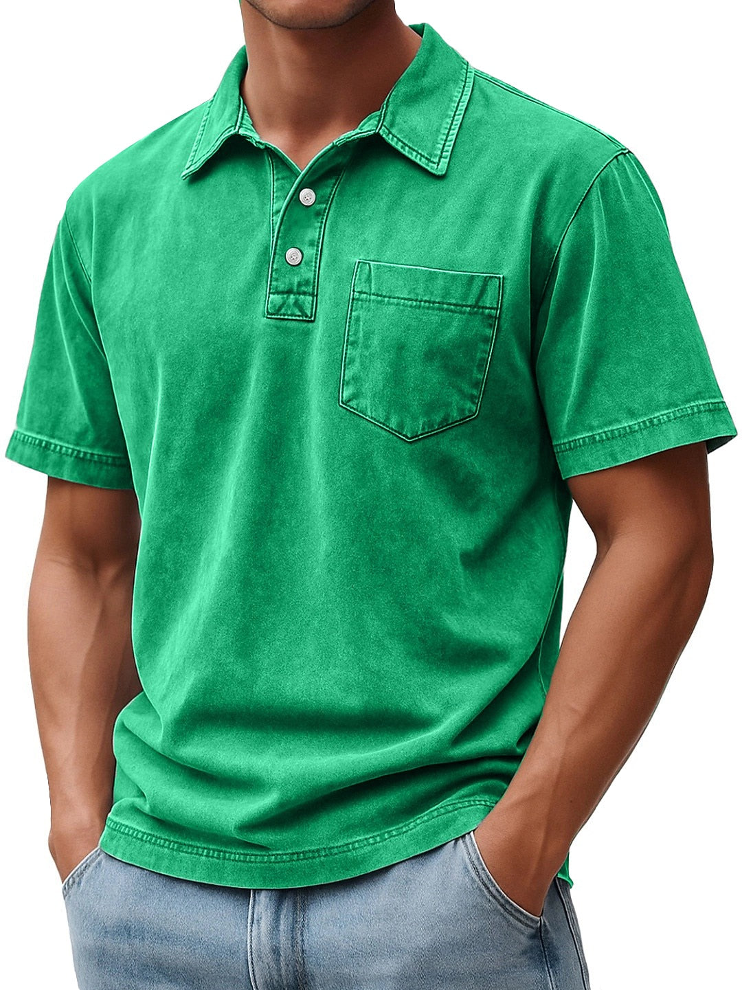 100% Cotton T-Shirt-Vintage Washed Look