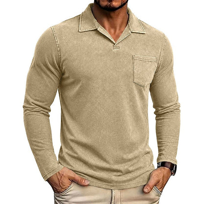 Vintage Washed 100% Cotton Polo Shirt
