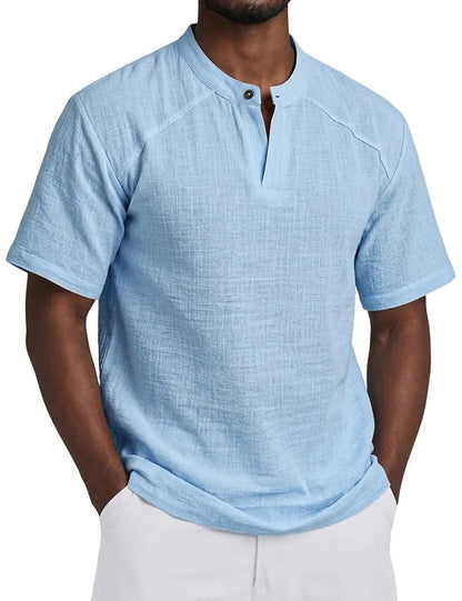 Breathable Linen Popover Shirt