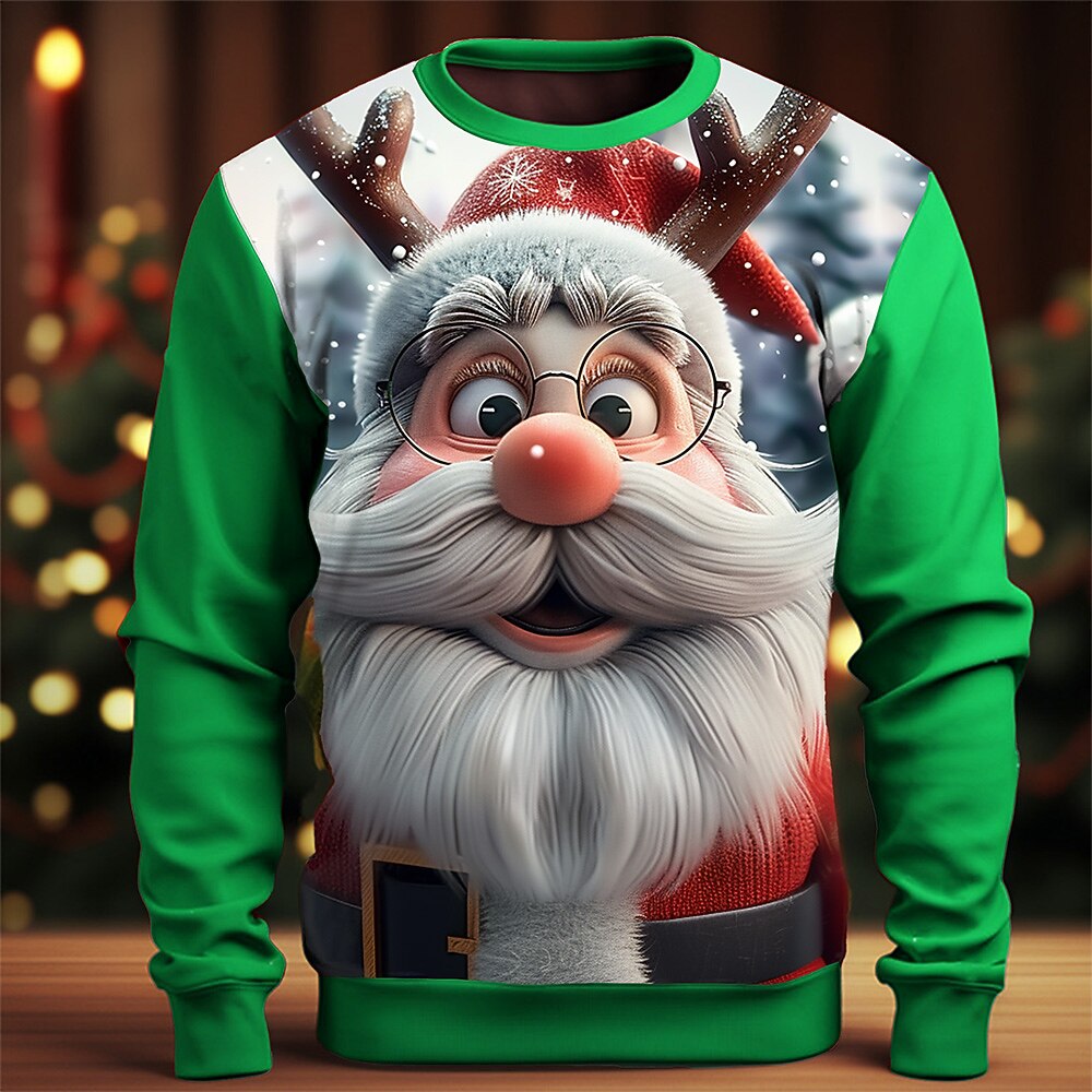 Men's Christmas Cartoon 3D Graphic Sweatshirt