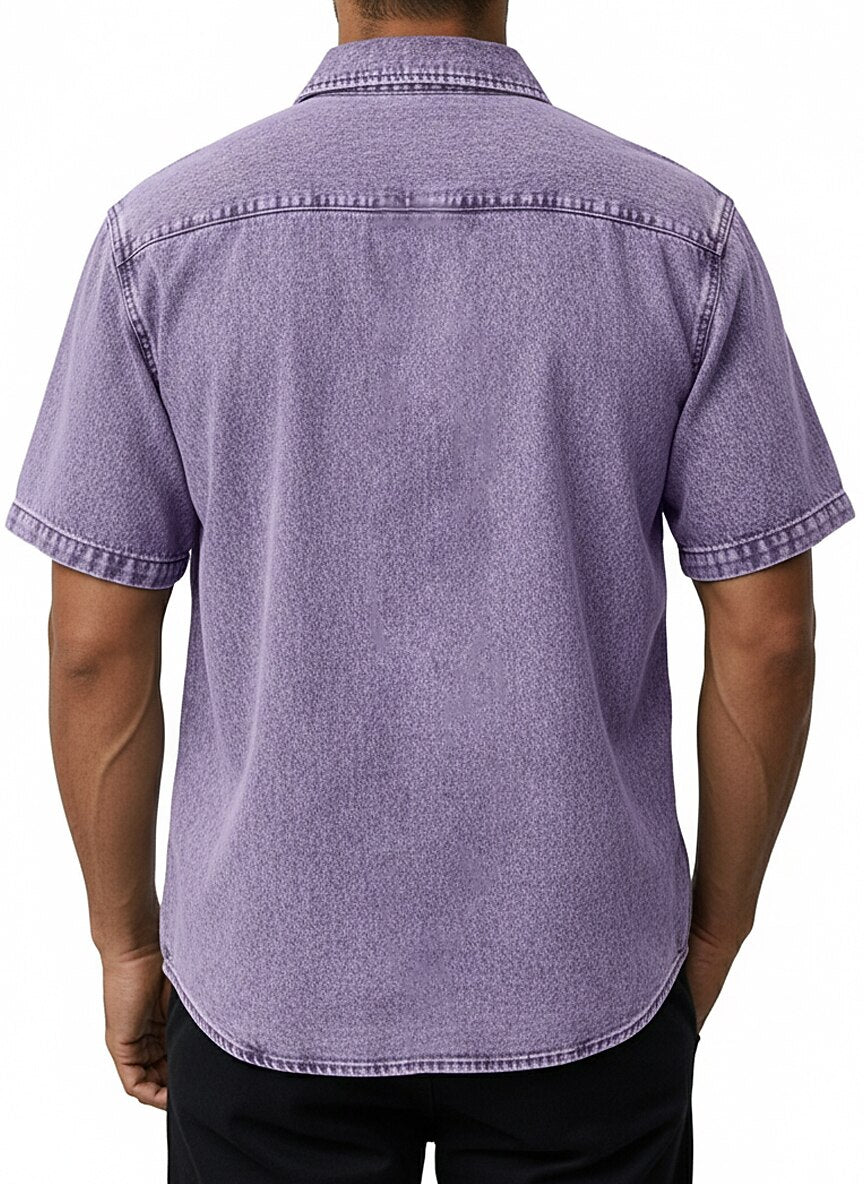 Vintage Washed Cotton Pocketed Shirt