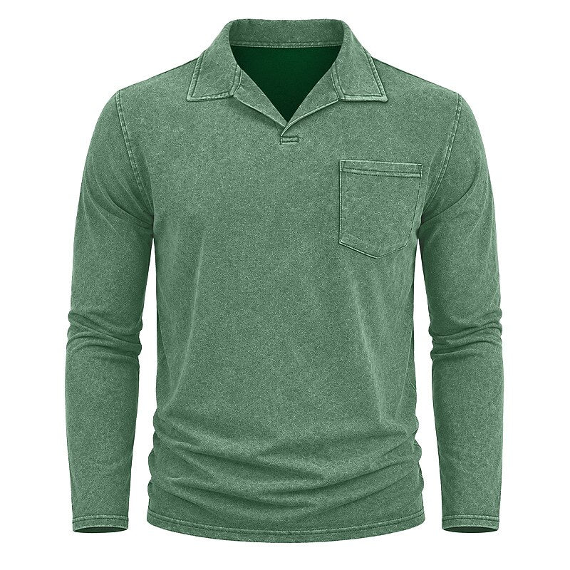 Vintage Washed 100% Cotton Polo Shirt