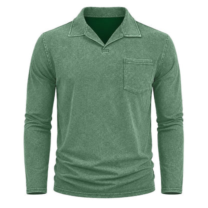 Vintage Washed 100% Cotton Polo Shirt
