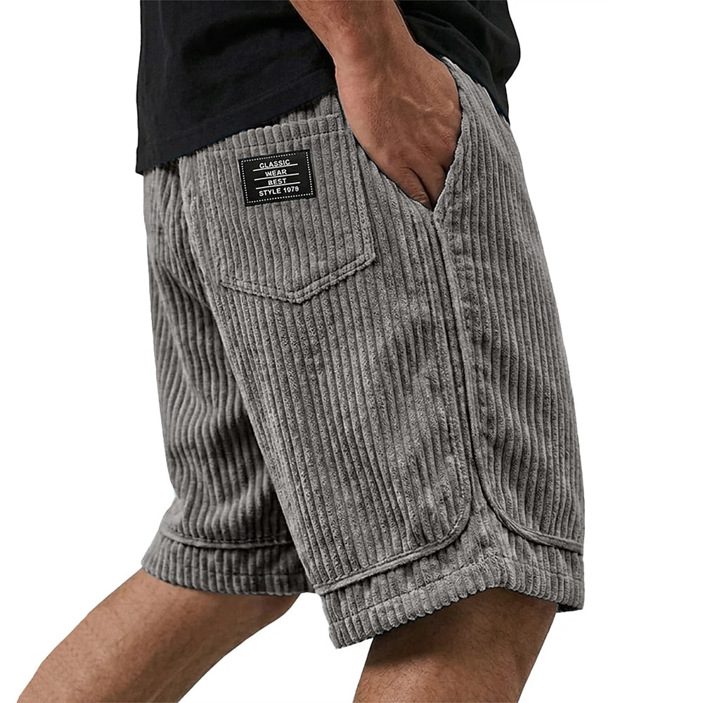 Comfort Elastic Waist Corduroy Shorts
