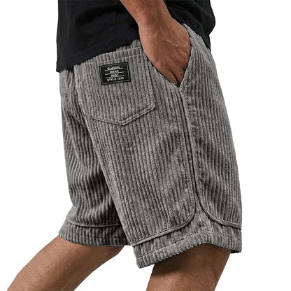 Comfort Elastic Waist Corduroy Shorts