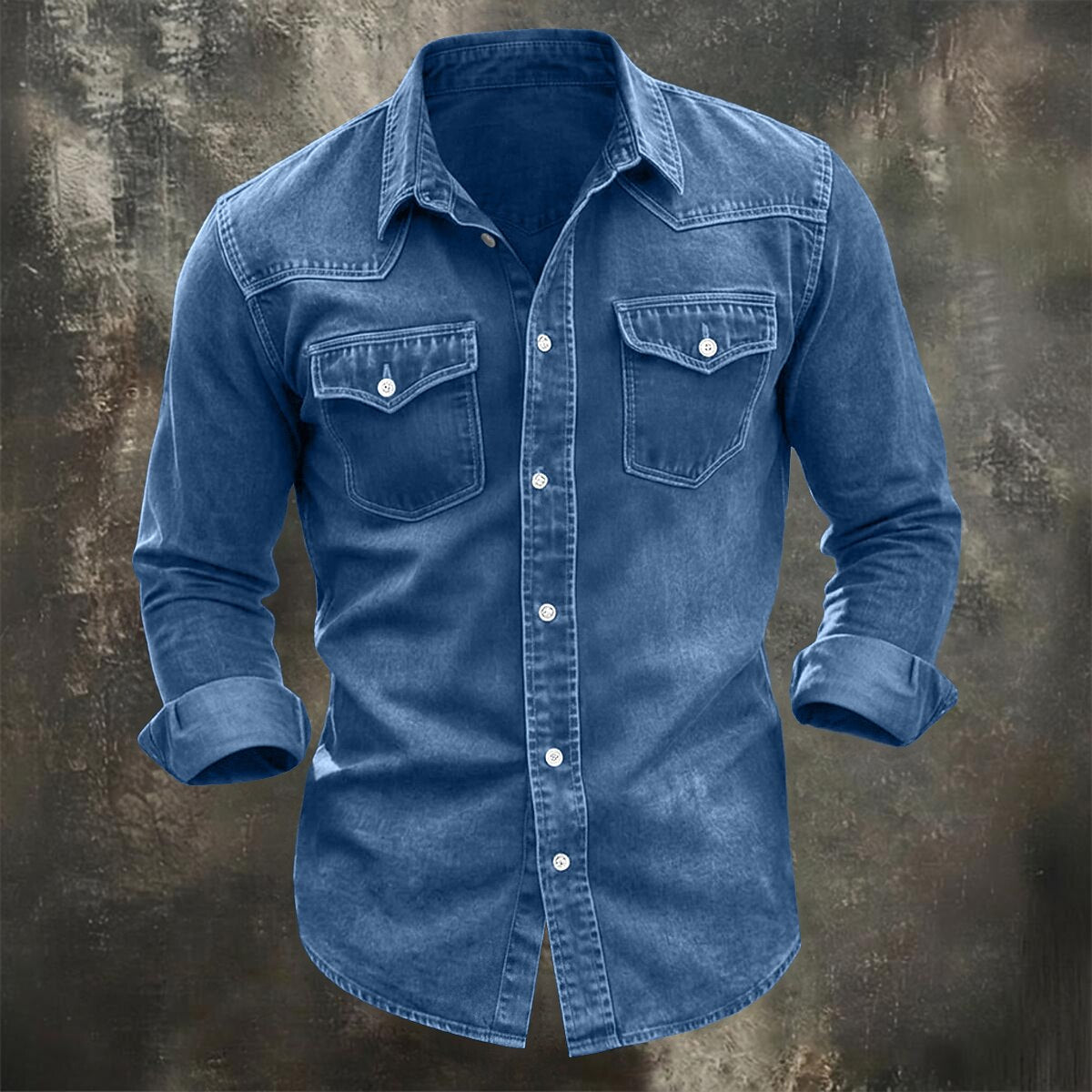 Washed Cotton Western Work Shirt