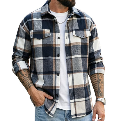 Classic Plaid Button Up Flannel Shirt