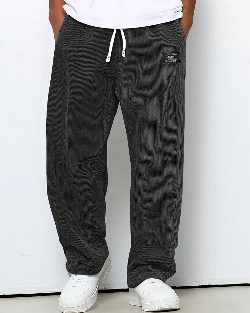 Men's Corduroy Drawstring Sweatpants