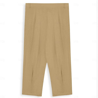100% Cotton Pants - Casual Summer Full Length Pants