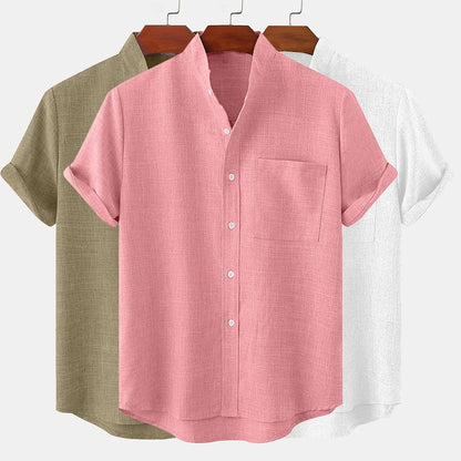 3-Piece Men's Linen Shirt - Soft & Breathable