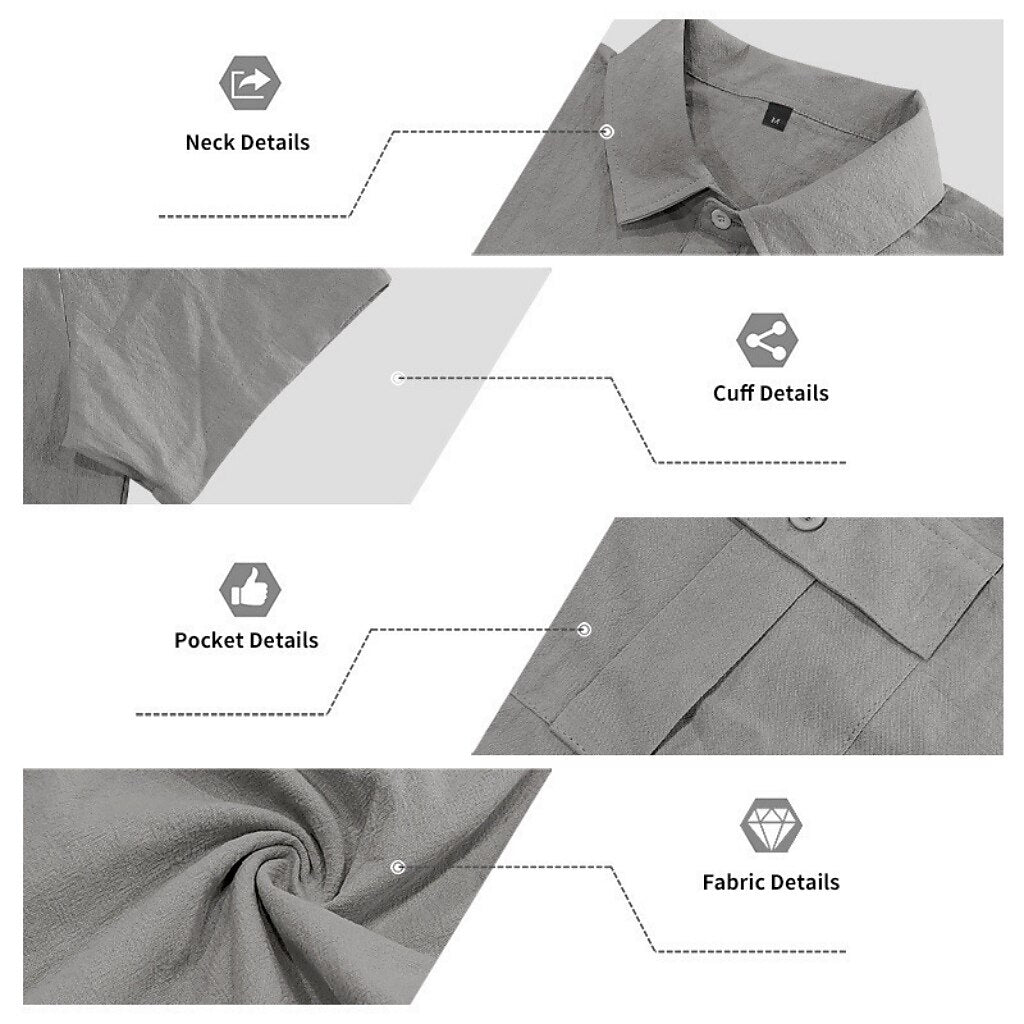 Cotton Linen Shirt & Shorts Set