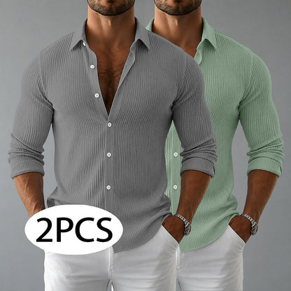 2-Pack Corduroy Button Up Shirts