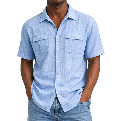 Men's Linen Shirt with Pocket
