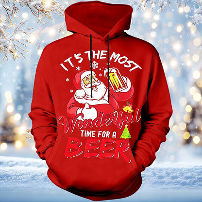 Santa Beer Christmas Holiday Party Hoodie