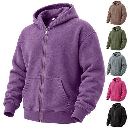 Broken-In Cotton Full Zip Hoodie